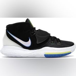 Nike Kyrie 6 sneakers black white iridescent mens size 9.5 athletic activewear